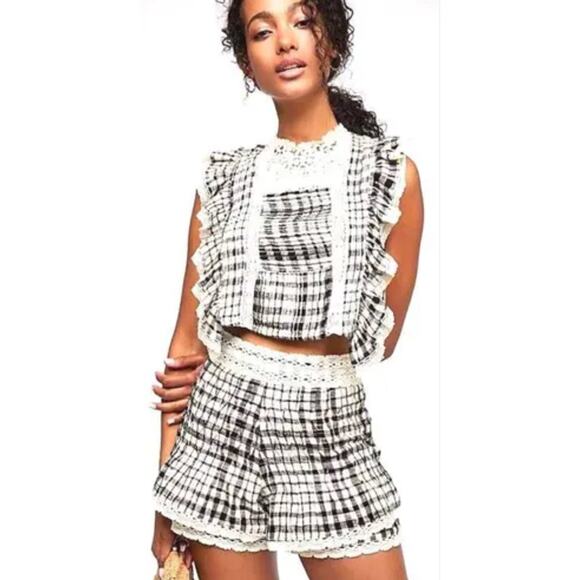 Free People Gingham Tessa Set - Picture 1 of 6